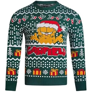 Garfield Christmas Sweatshirt For Men, Licensed