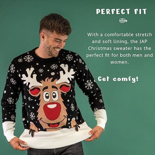 Jap Christmas - Ugly Funny Christmas Sweater For Men And Women - Rudolph The Reindeer