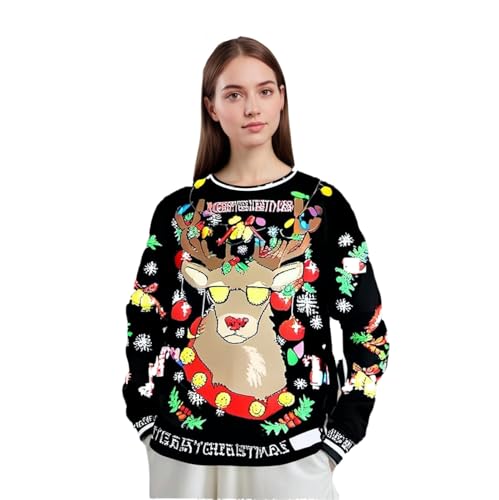 Adults Ugly Christmas Sweatshirt Crew Neck Novelty 3D Printed