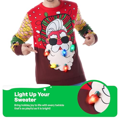 Joyin Led Light Up Ugly Christmas Sweater Men