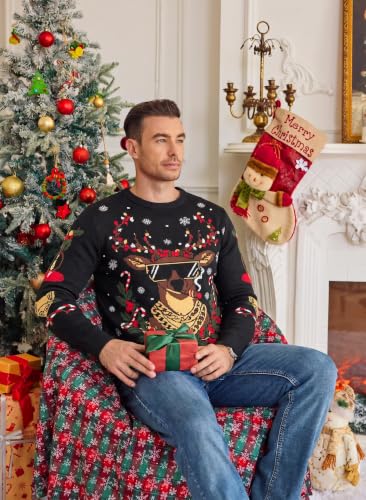 Coofandy Ugly Christmas Sweater Mens Crewneck Long Sleeve Sweaters Pullover 2 Coofandy Ugly Christmas Sweater Mens Crewneck Long Sleeve Sweaters Pullover - Image 2