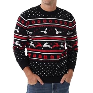 Askdeer Knitted Crew Neck Christmas Jumper For Men