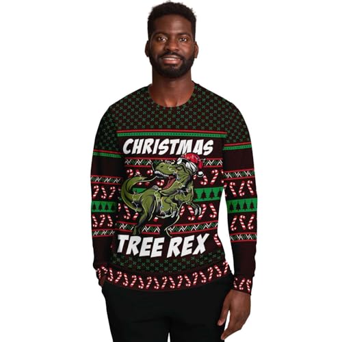 Christmas Tree Rex Sweatshirt | Unisex Ugly Christmas Sweater, Xmas Sweater, Funny Holiday Sweater, Funny Shirt - Image 2