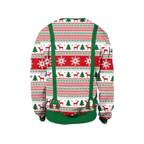 Grajtcin Ugly Couples Christmas Sweater Funny 3D Print | Men Women Xmas Sweatshirts Halloween Cosplay Party Holiday Family Gatherings Winter Pattern Outfit - Image 3