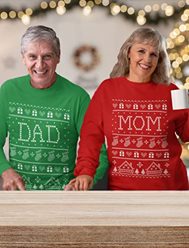 Tstars Mom Dad Matching Christmas Sweatshirts Couples Funny Ugly Xmas