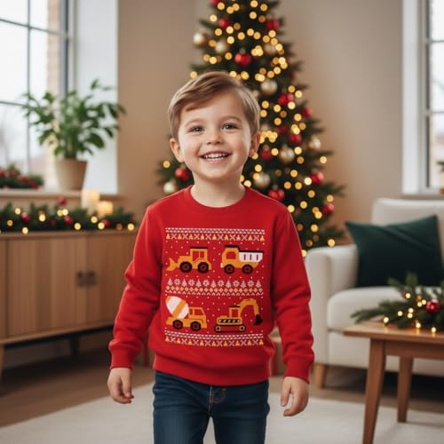 Tstars Dabbing Santa Kids Christmas Sweatshirt Boy Youth Ugly Holiday | Soft Fleece Dabbing Santa Sweatshirt; Great For Christmas, Ugly Sweater Party, Boys Youth Holiday Xmas Gift - Image 2