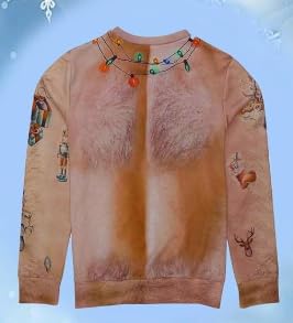 Ntswzys Unisex Adult Ugly Christmas Sweatshirt 2025 Crewneck 3D Printed Funny Sweatshirts Long Sleeve Holiday Pullover