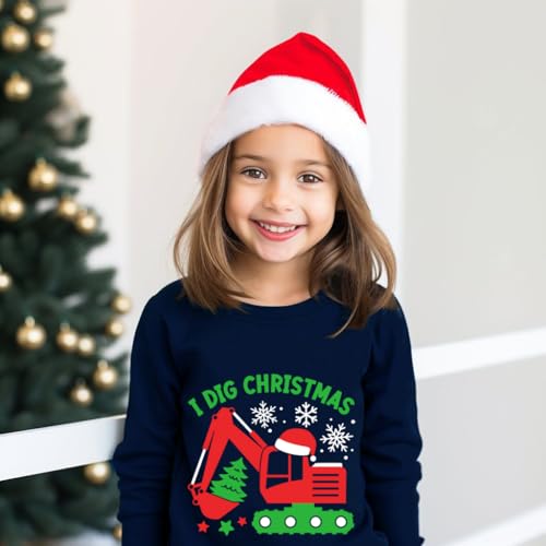 Kids Christmas Sweatshirt Boys Girls Ugly Xmas Santa Dinosaur Graphic Shirt Toddler Long Sleeve Pullover Outfit Tops - Image 3
