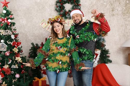 Women`s Ugly Christmas Sweater Unisex Novelty Santa Pullover Cardigan For Xmas Party Festive