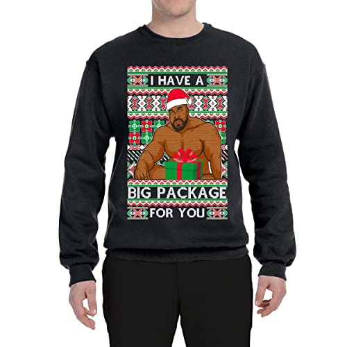 I Have A Big Package Funny Ugly Christmas Sweater Unisex Crewneck 2 I Have A Big Package Funny Ugly Christmas Sweater Unisex Crewneck