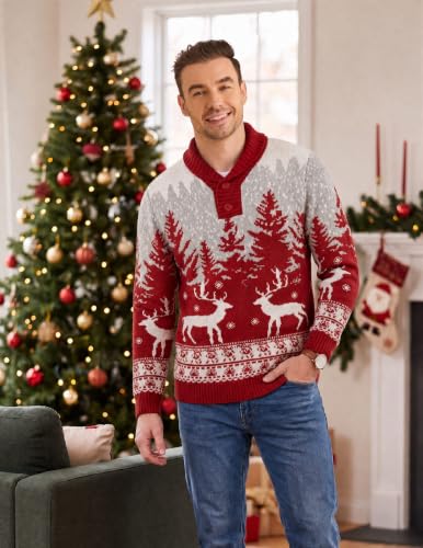 Coofandy Men'S Ugly Christmas Sweater Snowflake Knitted Xmas Pullover 2 Coofandy Men'S Ugly Christmas Sweater Snowflake Knitted Xmas Pullover - Image 2