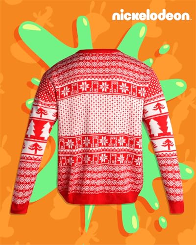 Nickelodeon Mens Ugly Christmas Sweater Spongebob Rugrats Pullover Sweater - Image 6