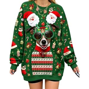 Women'S Cat Christmas Pullover Sweatshirt