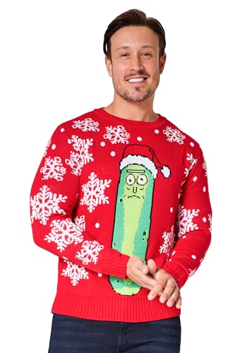 Rick And Morty Christmas Jumper For Men - Warm Cosy Funny Xmas Jumper - Sizes M-2Xl Official Merch - Gifts For Him