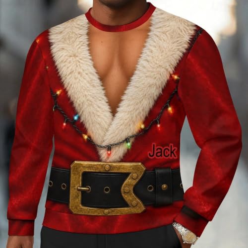 Custom Ugly Christmas Sweatshirt Men Husband Dad Grandpa - Image 2