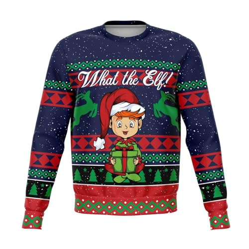 What The Elf Sweatshirt | Unisex Ugly Christmas Sweater, Xmas Sweater, Holiday Sweater, Funny Shirt