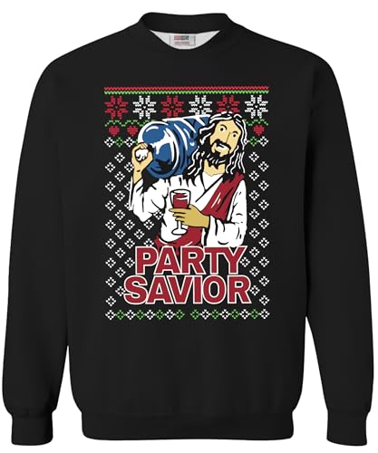 Arvilhill Men’S Fleece-Lined Christmas Sweatshirt Funny Xmas Crewneck Graphic Pullover (S-3Xl)