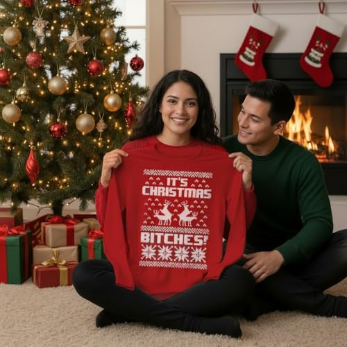 Tstars Christmas Sweatshirt Women Teen Girls Santa Claws Cat Flamingo | Soft Fleece Cat Santa Sweatshirt; Great For Christmas, Ugly Sweater Party, Festive Women Teen Girls Gift - Image 5
