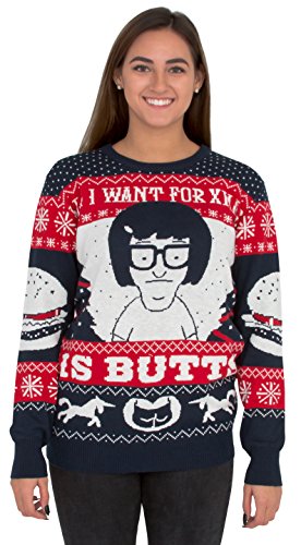 Tina All I Want For Xmas...bob'S Burgers Funny Christmas Sweater - Image 2
