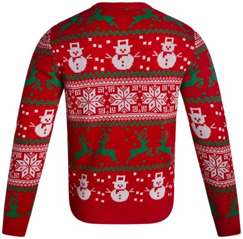 Mtv Mens Ugly Christmas Sweater Long Sleeve Crewneck Pullover Sweater | Soft 100% Acrylic Knit Sweater Fabric, Crew Neck, Long Sleeve, Regular Fit Through The Body - Image 6