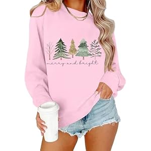 Retro Merry Christmas Graphic Sweatshirt For Women