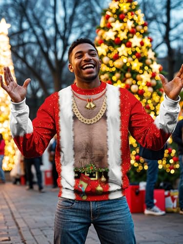 Sankill Ugly Christmas Sweaters For Men Women Funny Christmas Sweater For Couples Ugly Christmas Sweatshirt - Image 5