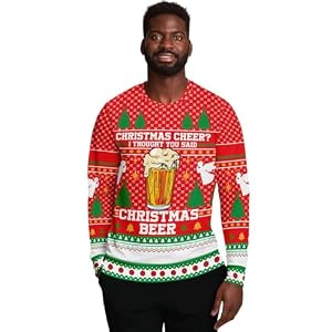 Christmas Beer Jumper, Red