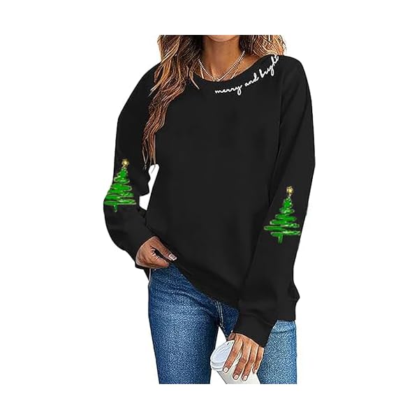 Lightweight Cartoon Christmas Sweatshirt For Women