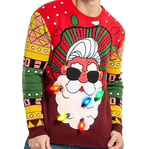 Joyin Led Light Up Ugly Christmas Sweater Men