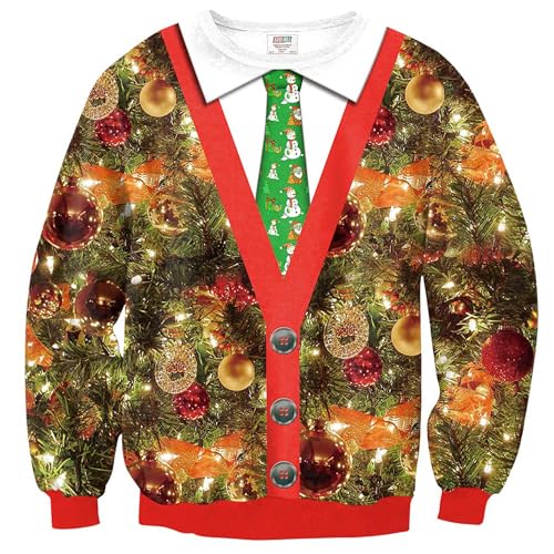 Arvilhill Men’S Ugly Christmas Funny Graphic Long Sleeve Unisex Sweatshirt (S-3Xl)