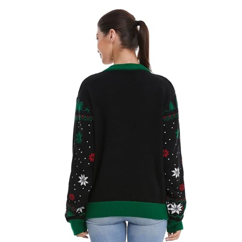 Hsctek Light Up Adults Christmas Knitted Sweater, Ugly Xmas Pullovers Women - Image 5