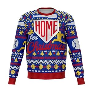 Home For Christmas Baseball Jumper, Blue