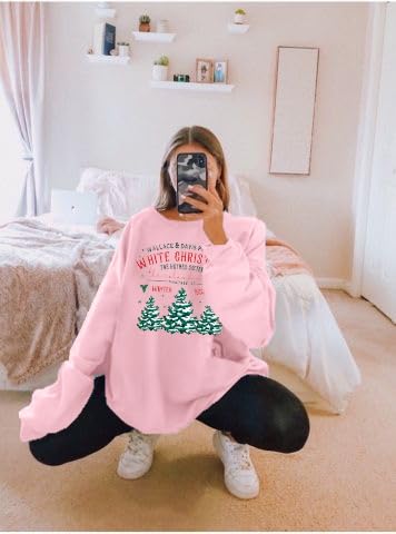 Myhalf Womens White Christmas Sweatshirt Crewneck Christmas Tree Graphic Shirts Oversized Xmas Pullover Sweater 4 Myhalf Womens White Christmas Sweatshirt Crewneck Christmas Tree Graphic Shirts Oversized Xmas Pullover Sweater