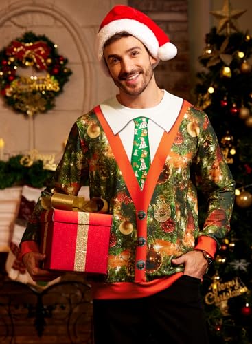 Arvilhill Men’S Ugly Christmas Funny Graphic Long Sleeve Unisex Sweatshirt (S-3Xl)