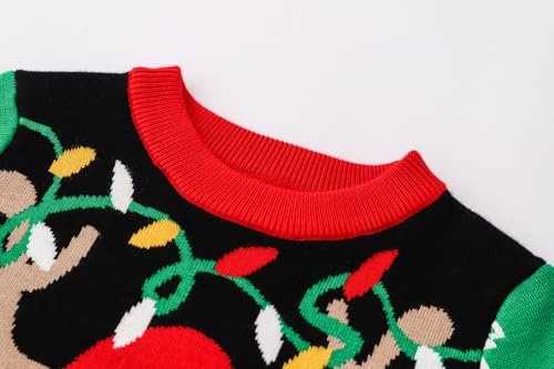 Kids Ugly Christmas Sweater Girls Boys Funny Holiday Pullover Knitwear For Aged 2-8 - Image 5