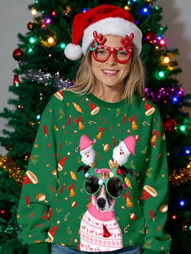 Ugly Christmas Sweatshirts For Women Funny Xmas Holiday Pullovers - Image 2