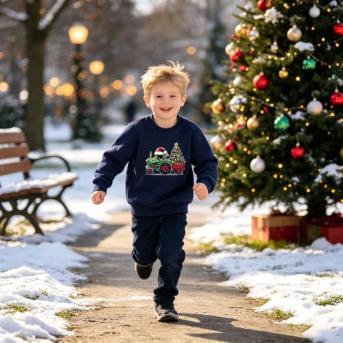 Boys Girls Christmas Sweatshirt Toddler Cotton Long Sleeve Reindeer The Nutcracker Truck Bow Santa Tops 2-7T - Image 2