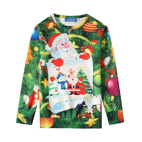 Sslr Santa Claus Crew Neck Christmas Sweatshirt