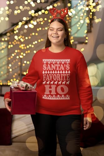 Shop4Ever Santa'S Favorite Ho Crewnecks Ugly Christmas Sweatshirts - Image 4