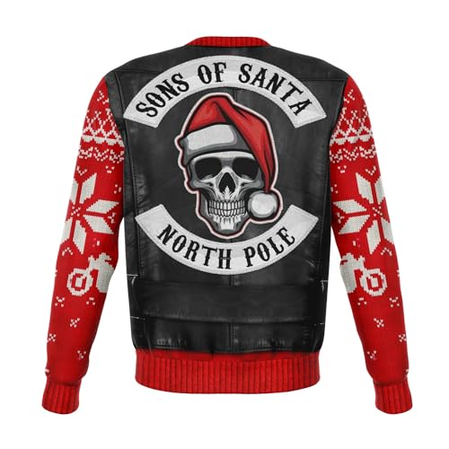 Sons Of Santa Sweatshirt | Unisex Ugly Christmas Sweater, Xmas Sweater, Funny Holiday Sweater, Funny Party Shirt Xl Red - Image 3