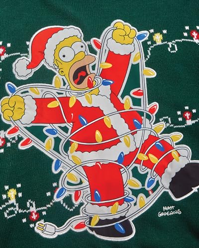 The Simpsons Mens Ugly Christmas Sweater Homer Holiday Pullover | Officially Licensed, Bold Ugly Sweater, Festive Comfortable Fit, Great For Parties &Amp; Gift Giving - Image 5