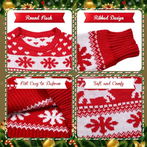 Xaatren Ugly Christmas Matching Family Sweater Xmas Knit Outfit With Hat Pullover Sweaters Classic Traditional Holiday Jumper - Image 3