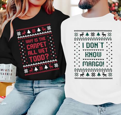 Fayaleq Valentines Sweatshirt, Couples Matching Tops Funny Todd And Margo Graphic Sweater Husband And Wife Pullovers - Image 4