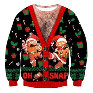 Uideazone Men'S 3D Graphic Ugly Christmas Sweatshirt