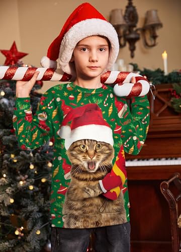 Besserbay Unisex Kids Ugly Christmas Sweater 3D Graphic Funny Long Sleeve Holiday Pullover Sweatshirt 4-14 Years 3 Besserbay Unisex Kids Ugly Christmas Sweater 3D Graphic Funny Long Sleeve Holiday Pullover Sweatshirt 4-14 Years - Image 3