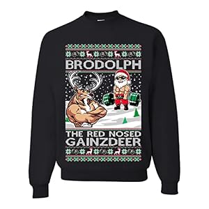 Brodolph Santa Working Out Gym The Red Nosed Unisex Crewneck Sweatshirt 13 Brodolph Santa Working Out Gym The Red Nosed Unisex Crewneck Sweatshirt