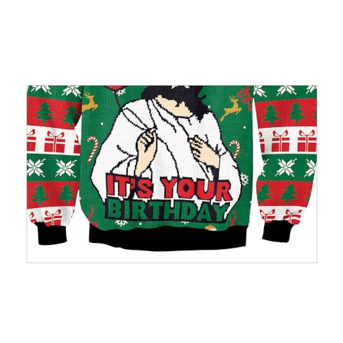 Unisex Ugly Christmas Sweatshirts 3D Printed Funny Graphic Long Sleeve T-Shirt Crewneck Sweatshirts Jesus Greenl - Image 5