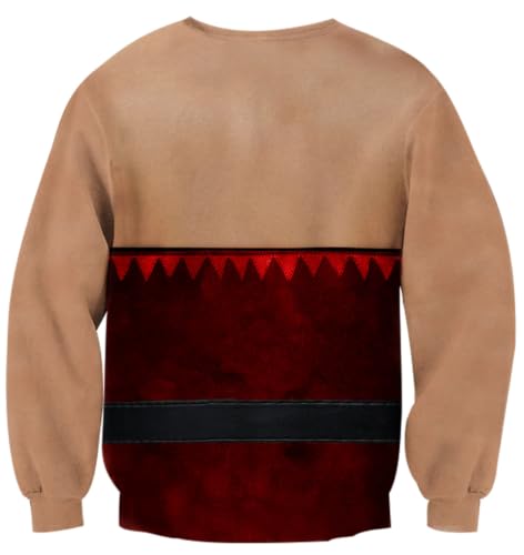 Mens Ugly Christmas Sweater Novelty 3D Graphic Xmas Sweatshirt - Image 4