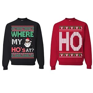 Ugly Christmas Couples Sweaters Adult Him Hers Matching Unisex Christmas Holiday Crewneck Sweatshirts 7 51Mvhctzdol. Ss300