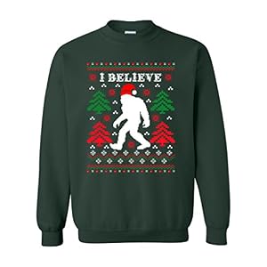 I Believe Bigfoot Christmas Sweatshirt, Crew Neck